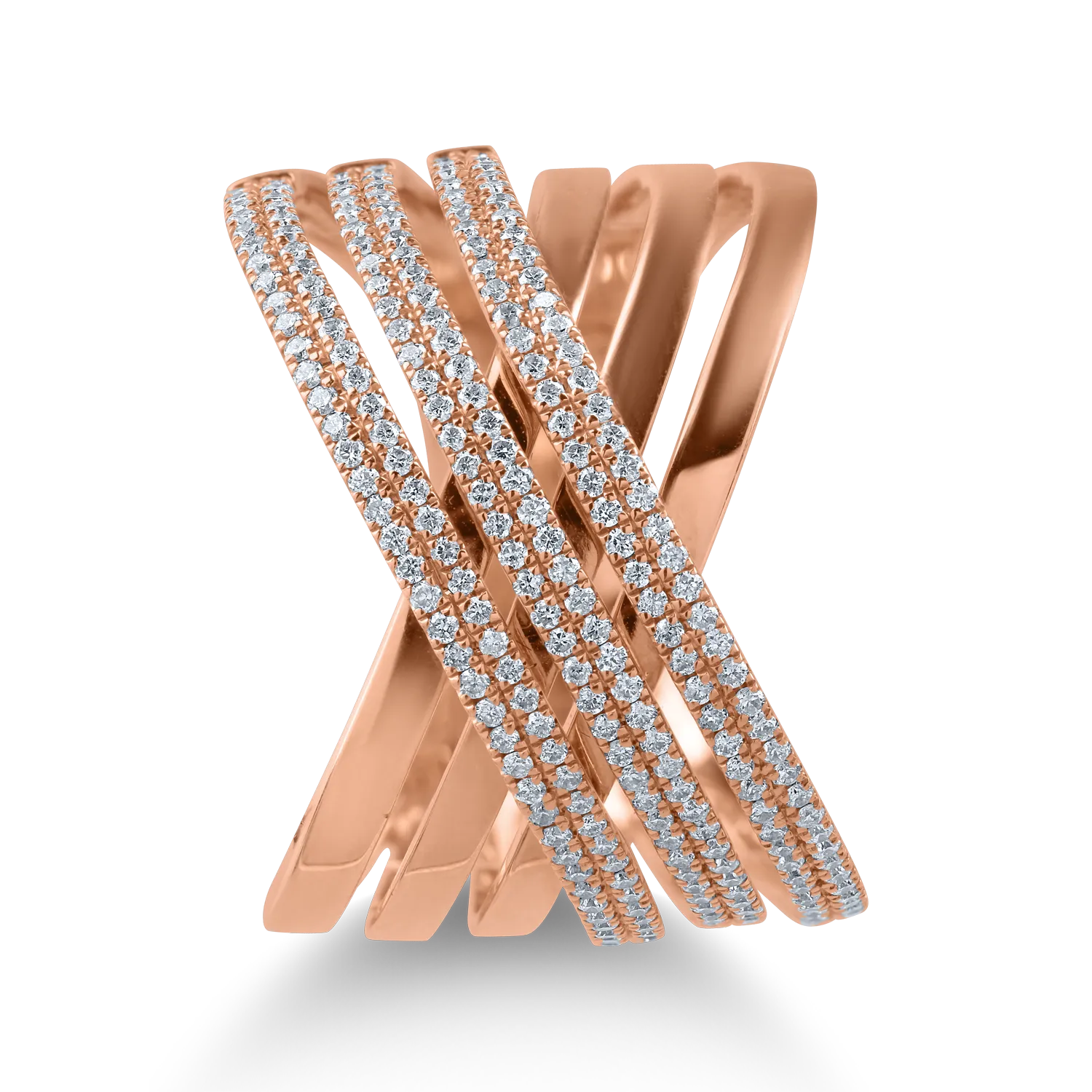 Rose gold ring with 0.58ct diamonds