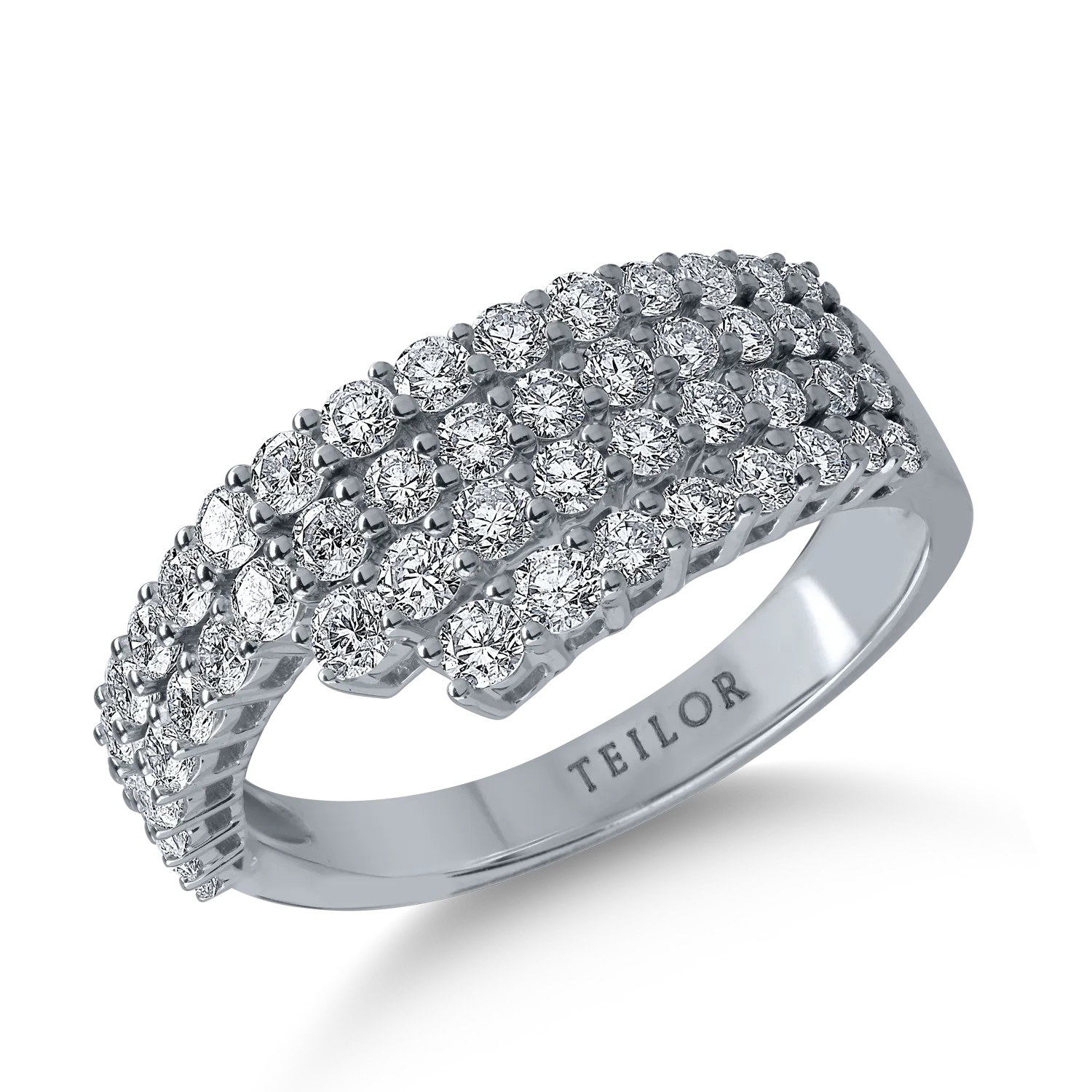 Inel din aur alb cu diamante de 1.21ct-164664