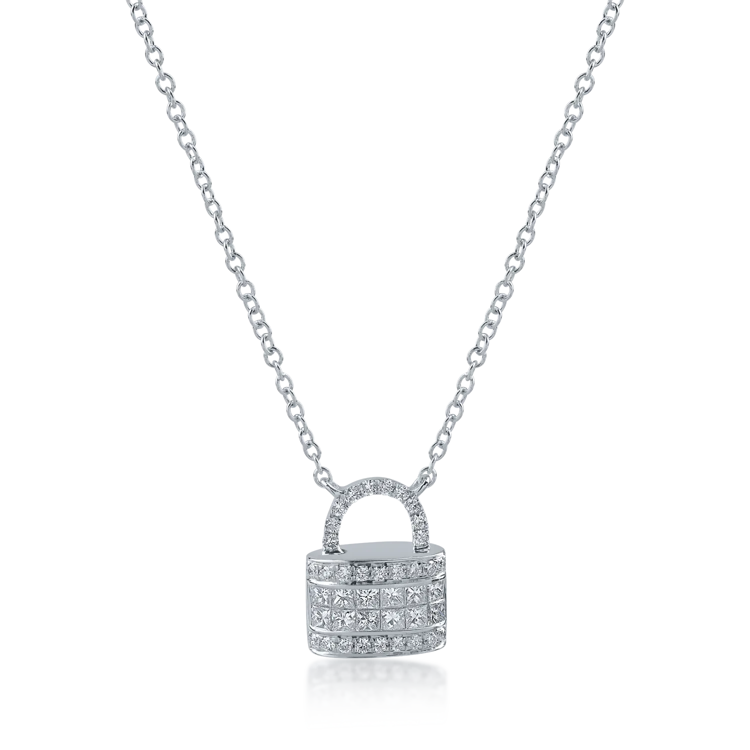 White gold chain with pendant with 0.53ct diamonds