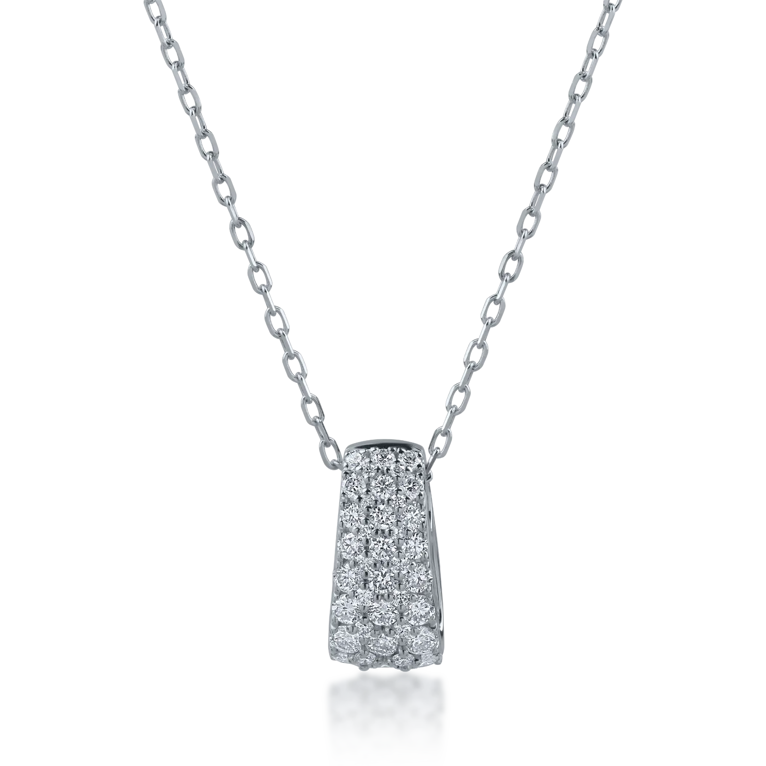 White gold pendant necklace with 0.48ct diamonds