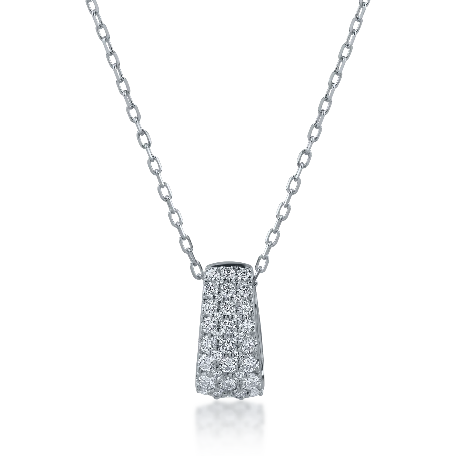 Lant cu pandantiv din aur alb cu diamante de 0.48ct-164670