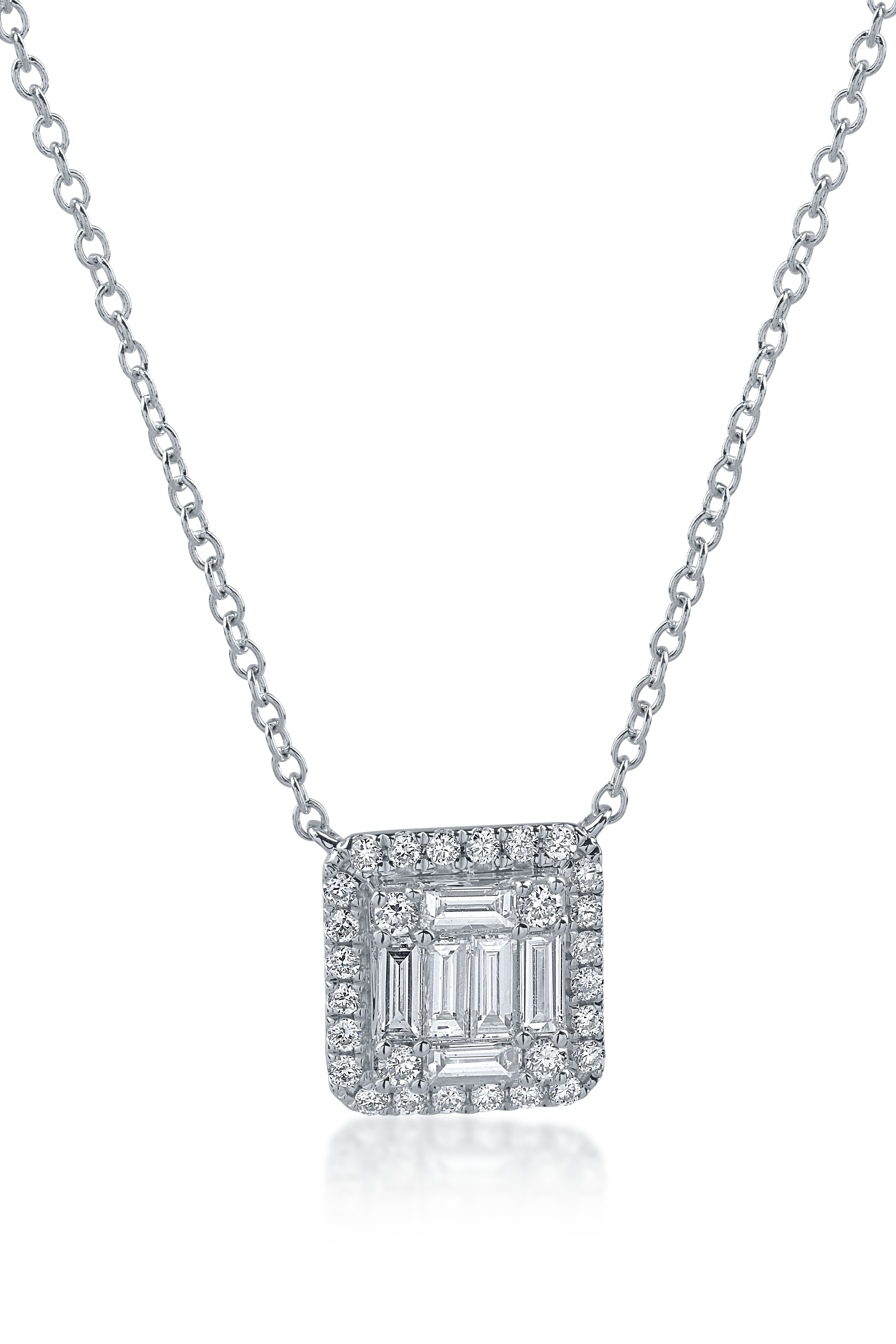 Fehérarany lánc medállal 0.69ct gyémántokkal-164674