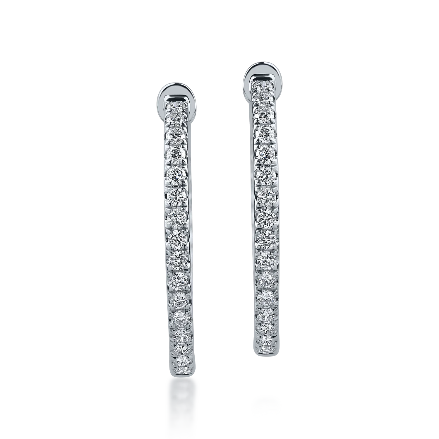 Cercei din aur alb cu diamante de 1.57ct - 1 | YEO