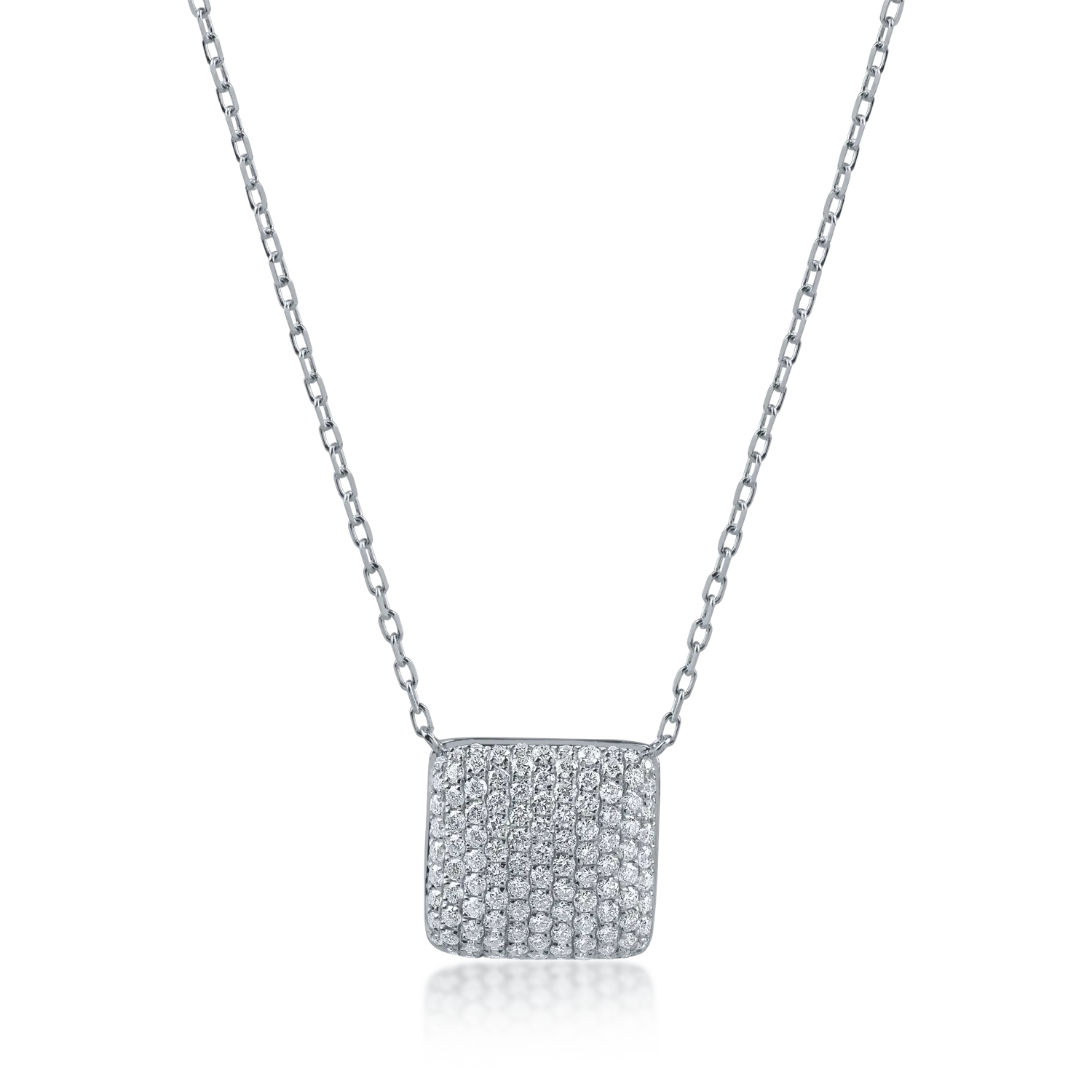 Teilor Lant cu pandantiv din aur alb cu diamante de 0.65ct
