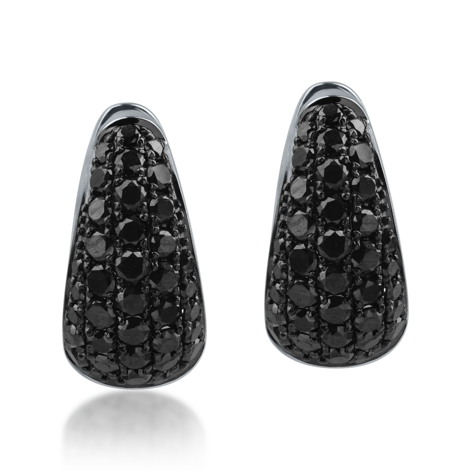 Cercei din aur alb cu diamante negre de 1.2ct-164741