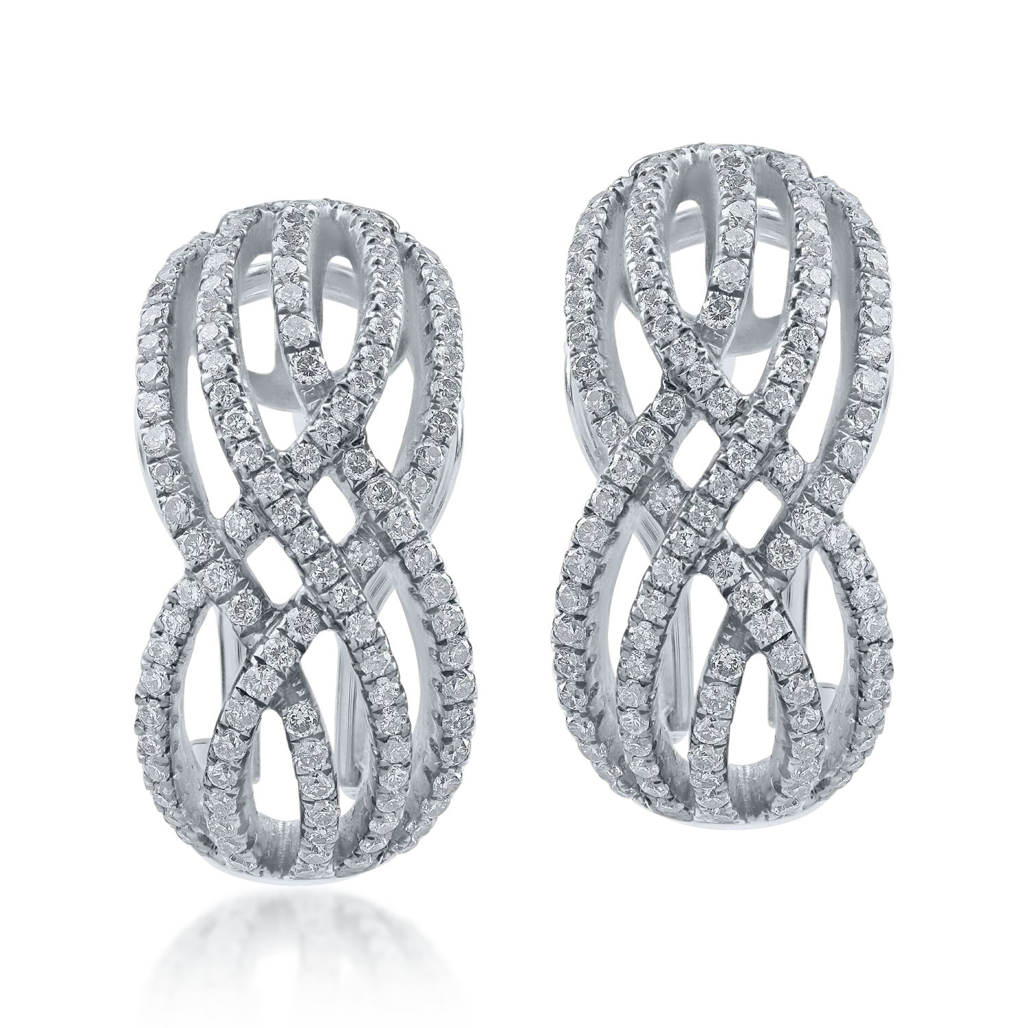 White gold earrings with 1.05ct diamonds