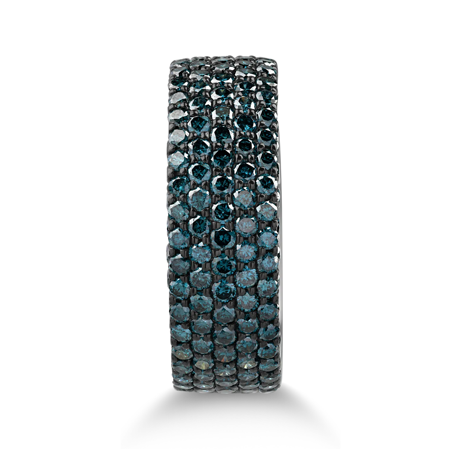 Fehérarany gyűrű 1.95ct kék gyémántokkal