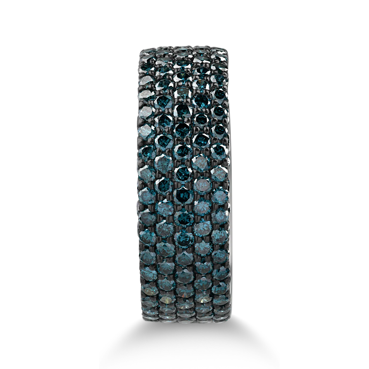 White gold ring with 1.95ct blue diamonds