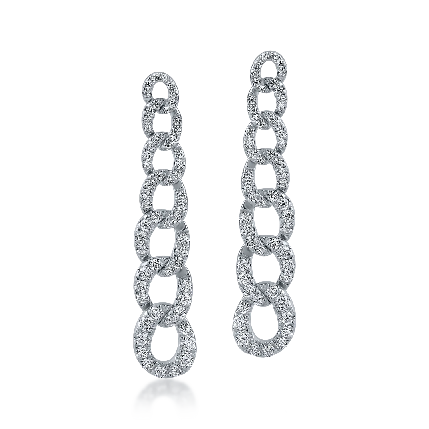 White gold earrings with 1.13ct diamonds