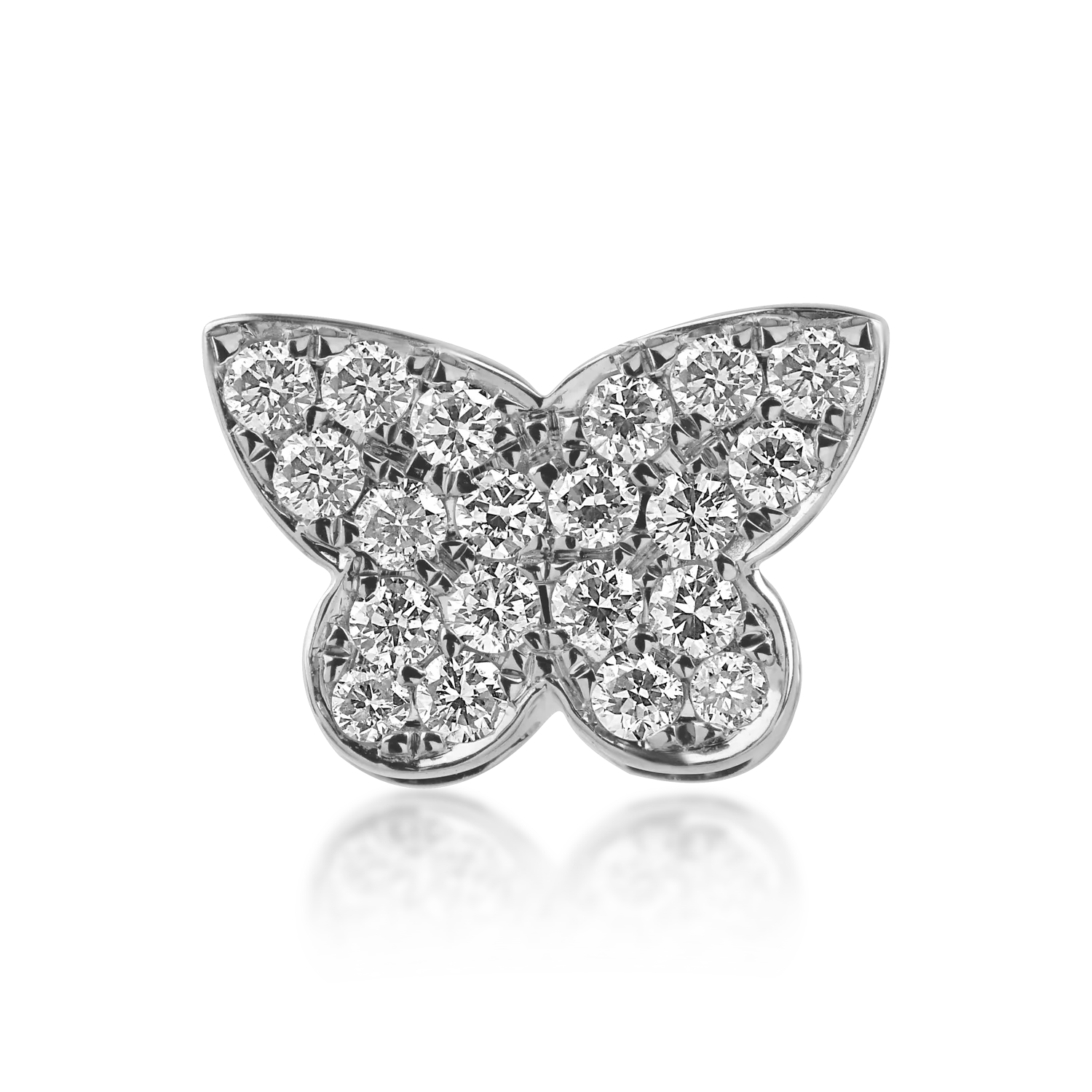 White gold butterfly pendant with 0.21ct diamonds