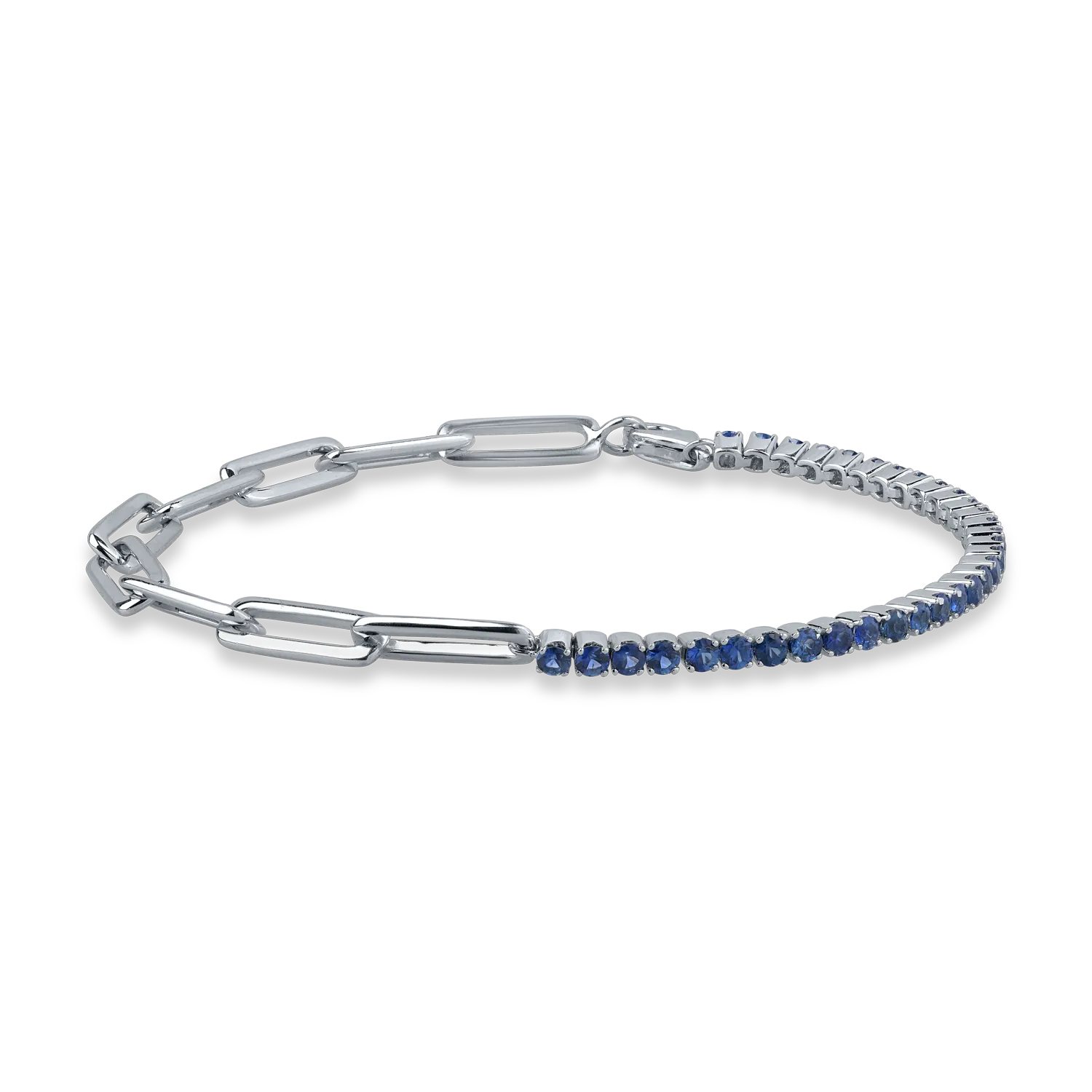 White gold bracelet with 1.78ct sapphires