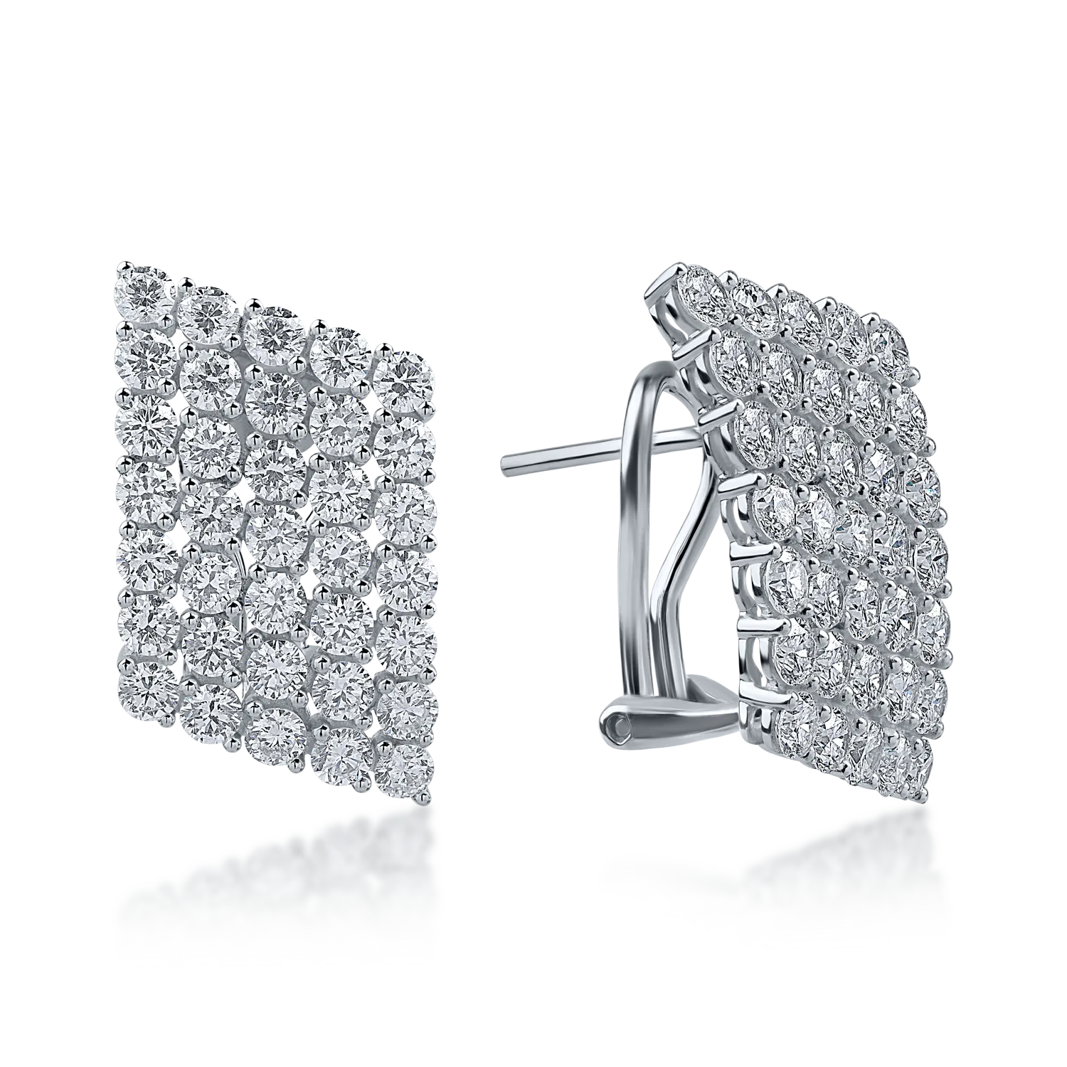 White gold earrings with 4.62ct diamonds
