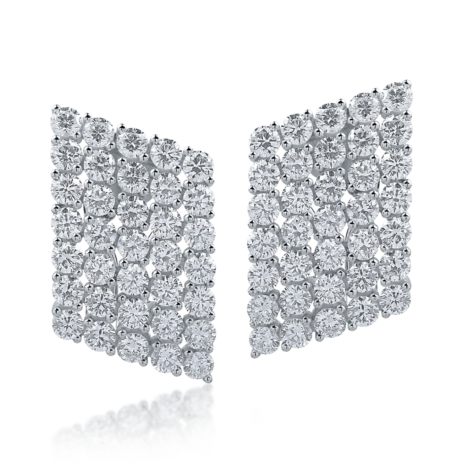 Cercei din aur alb cu diamante de 4.62ct-164869