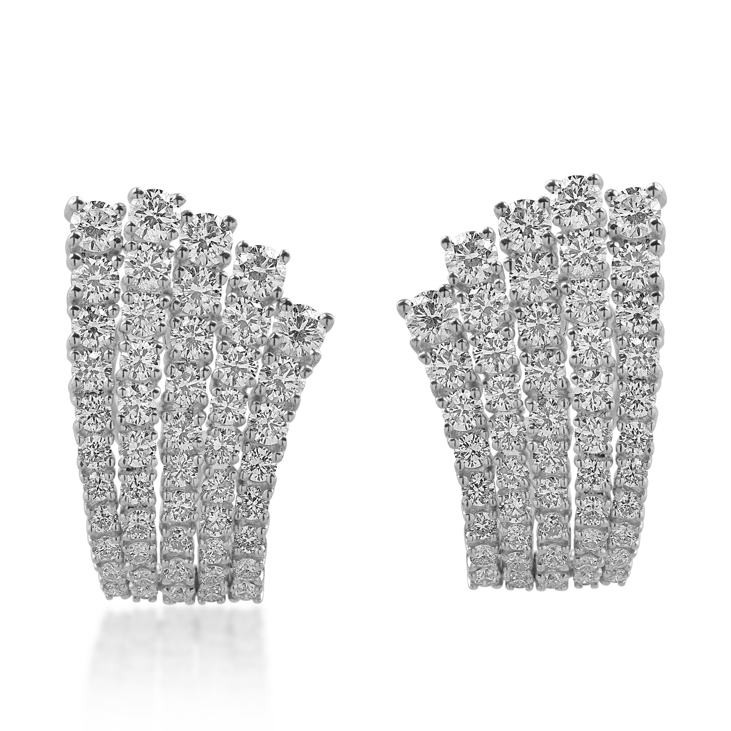 Cercei din aur alb cu diamante de 2.7ct-164875