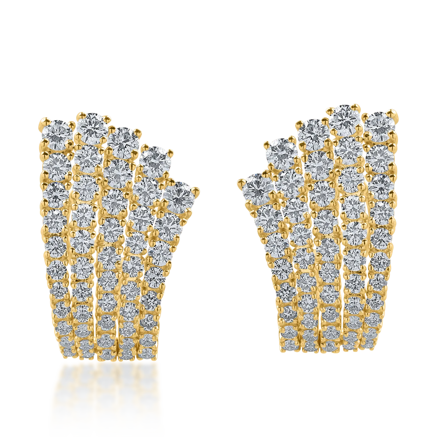 Kolczyki z żółtego złota z 2.7ct diamentami