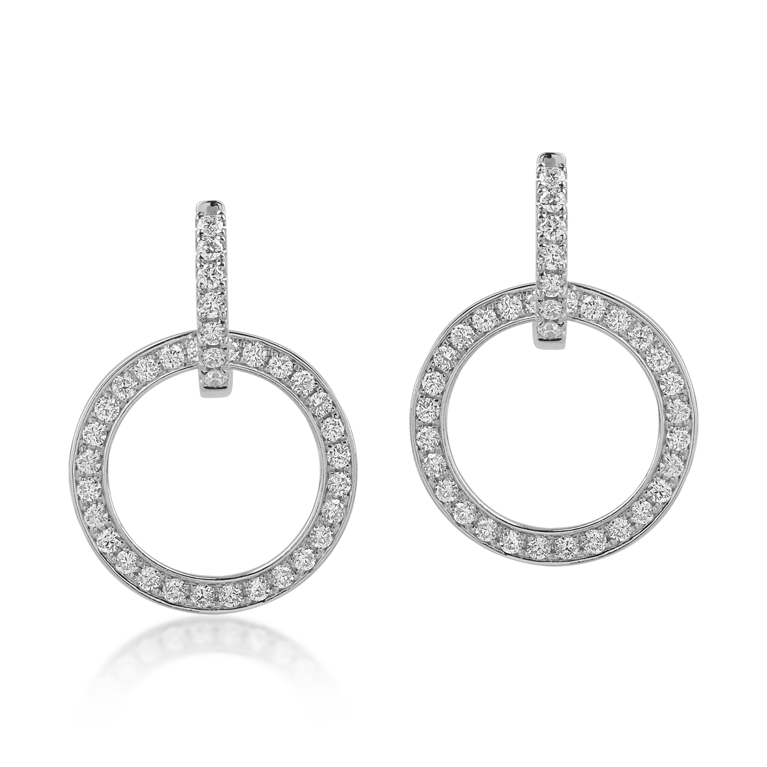 White gold earrings with 1.17ct diamonds