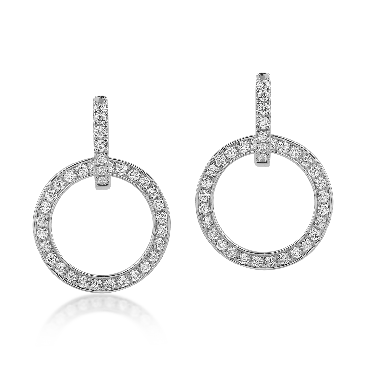 Cercei din aur alb cu diamante de 1.17ct-164882