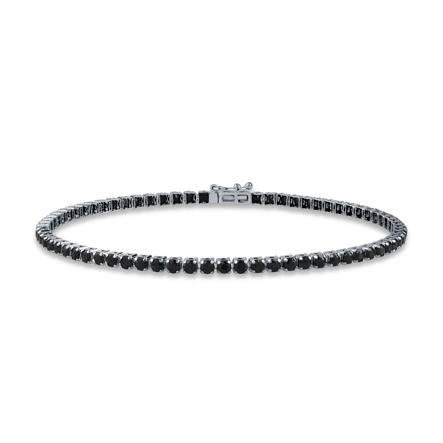 White gold tennis bracelet with 2.9ct sapphires