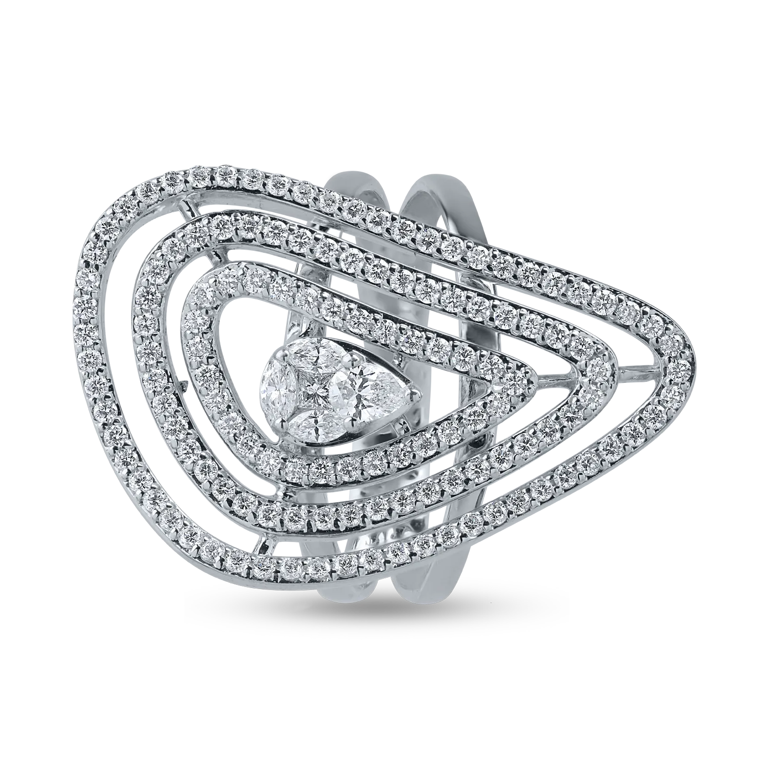White gold ring with 0.975ct diamonds