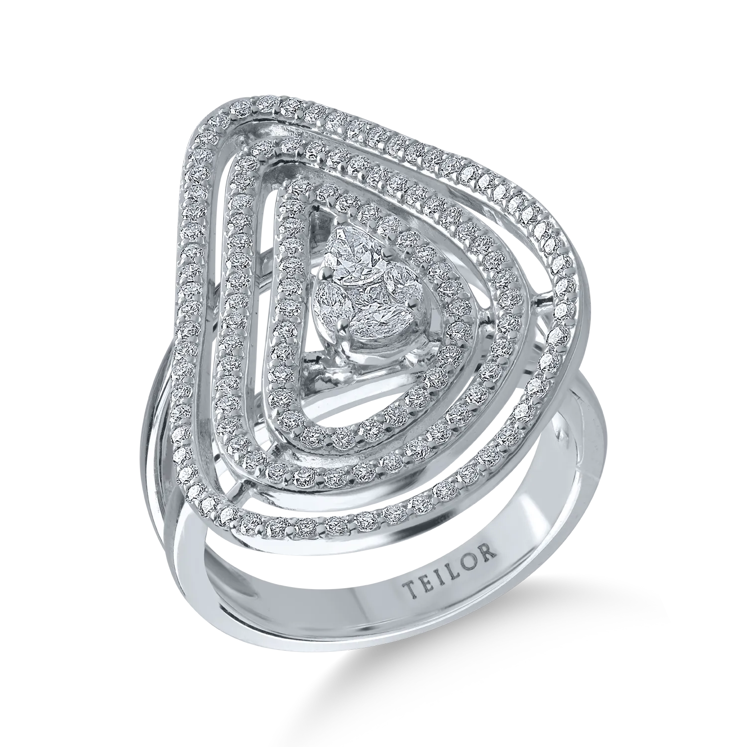 Inel din aur alb cu diamante de 0.975ct-164905