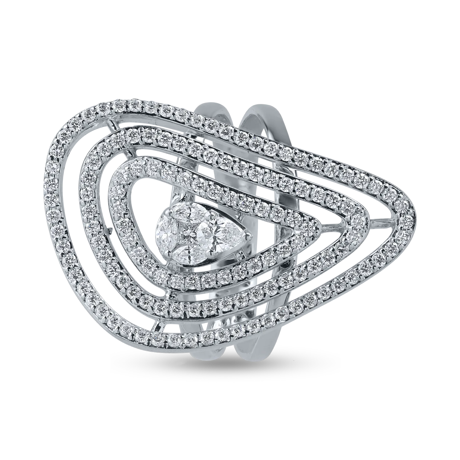 Inel din aur alb cu diamante de 0.975ct