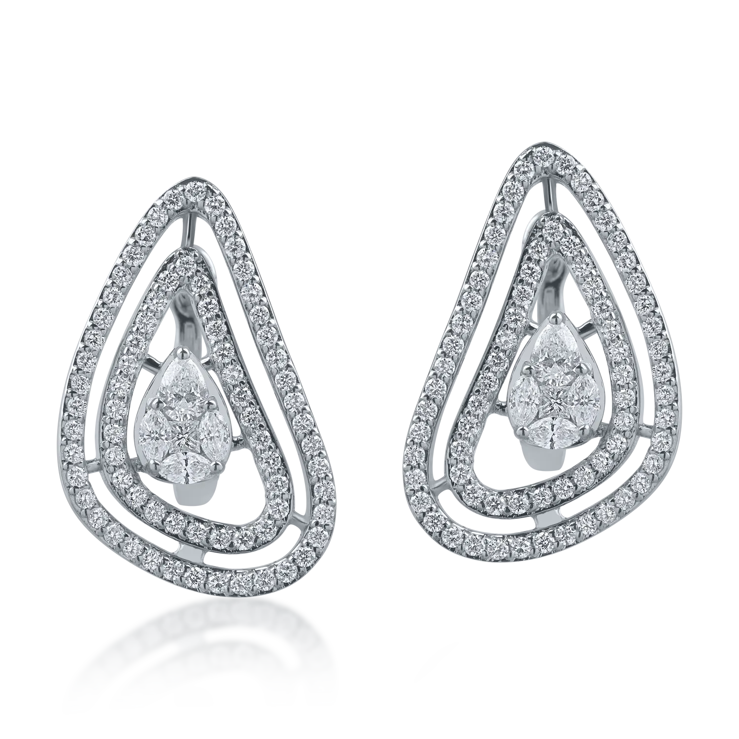 Cercei din aur alb cu diamante de 1.271ct-164907