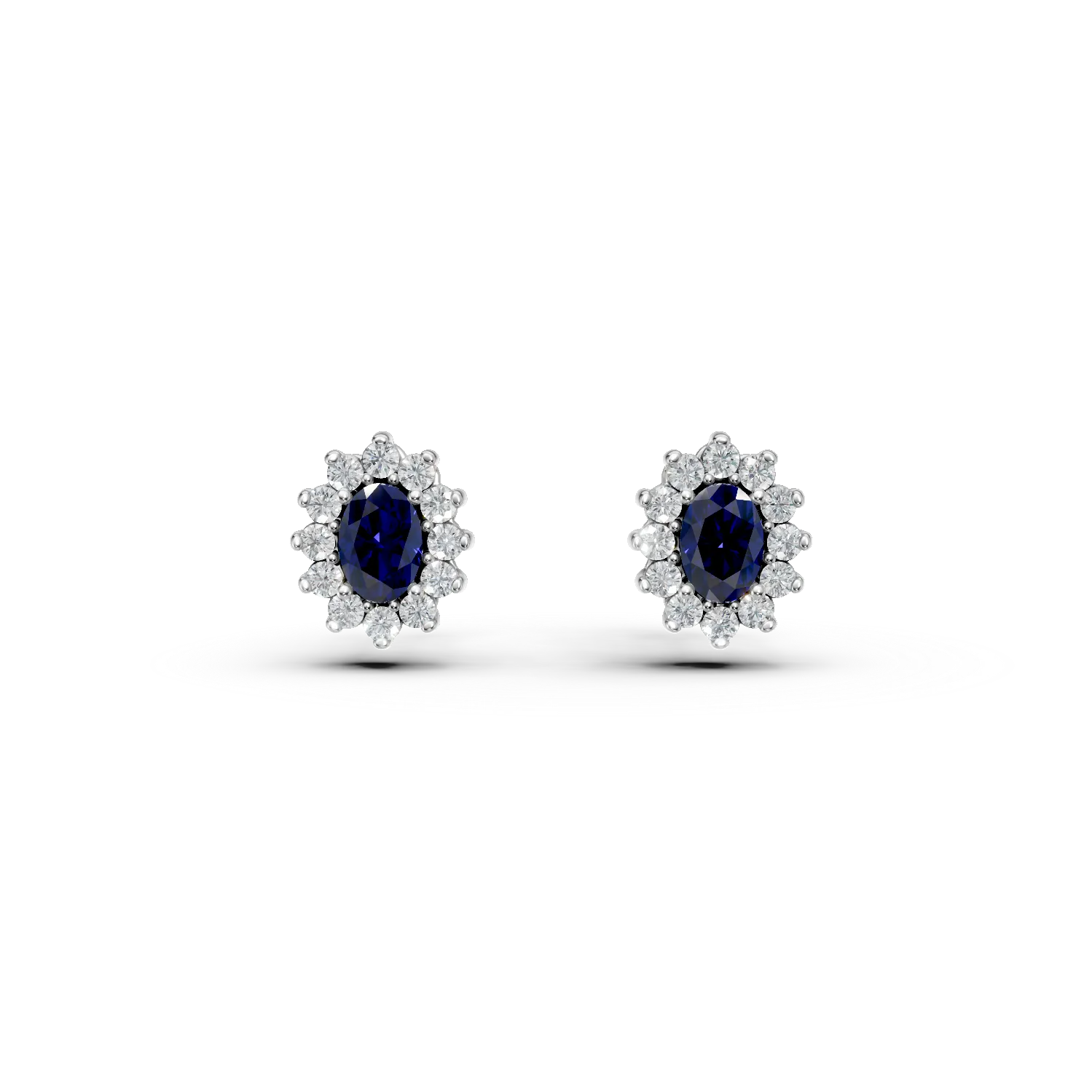 Cercei din aur alb cu safire de 1.16ct si diamante de 0.44ct-164909