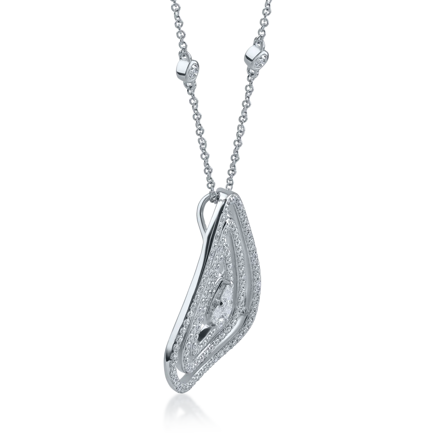 White gold pendant necklace with 1.03ct diamonds