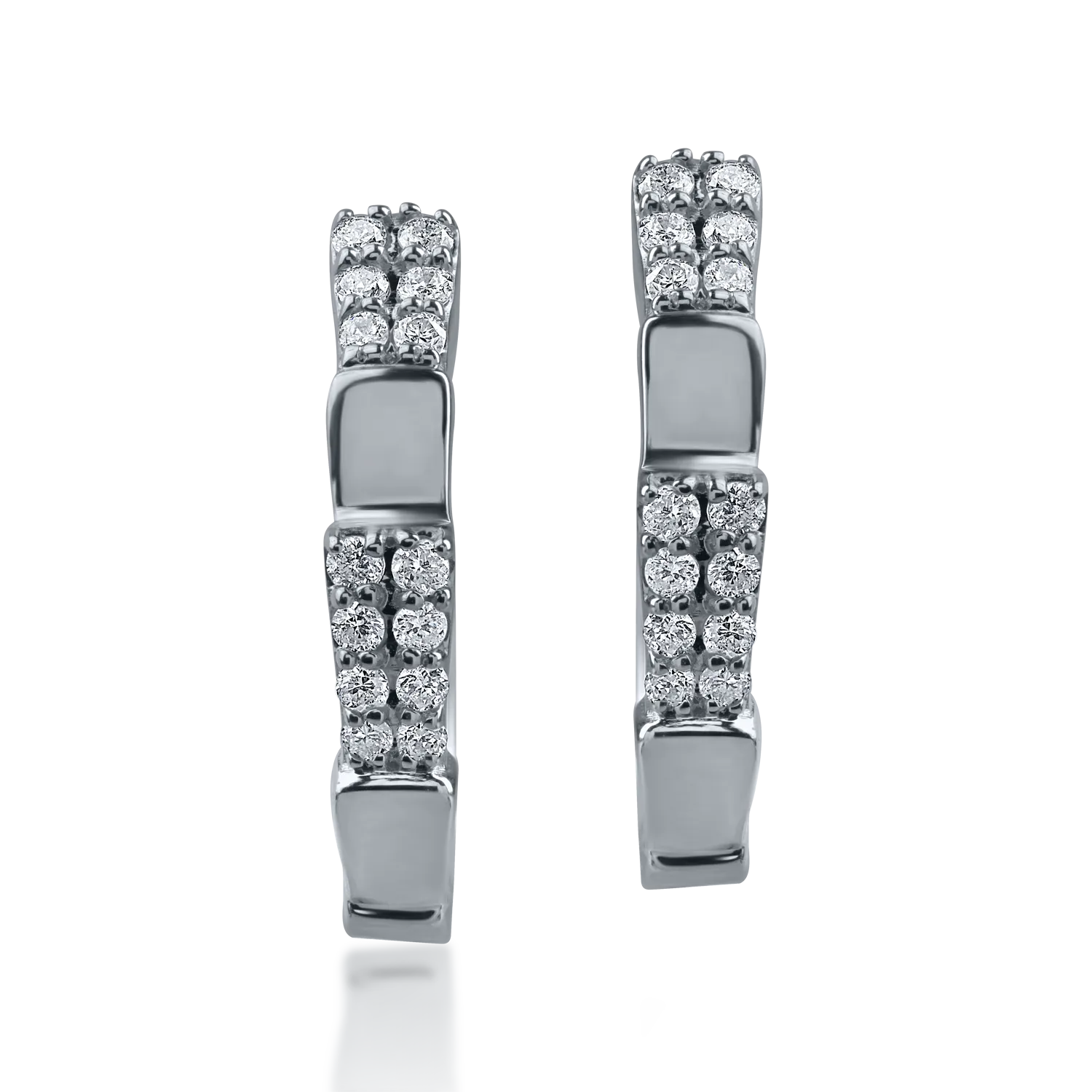 Cercei din aur alb cu diamante de 0.17ct-164914