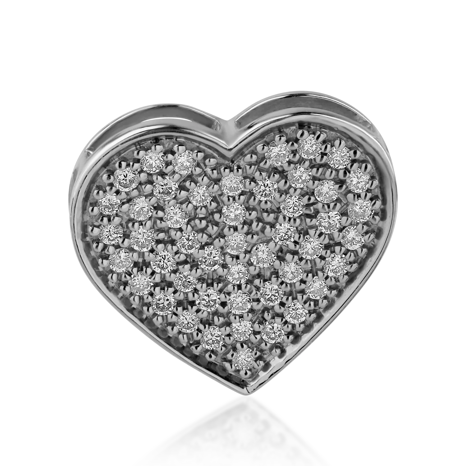 White gold heart pendant with 0.33ct diamonds