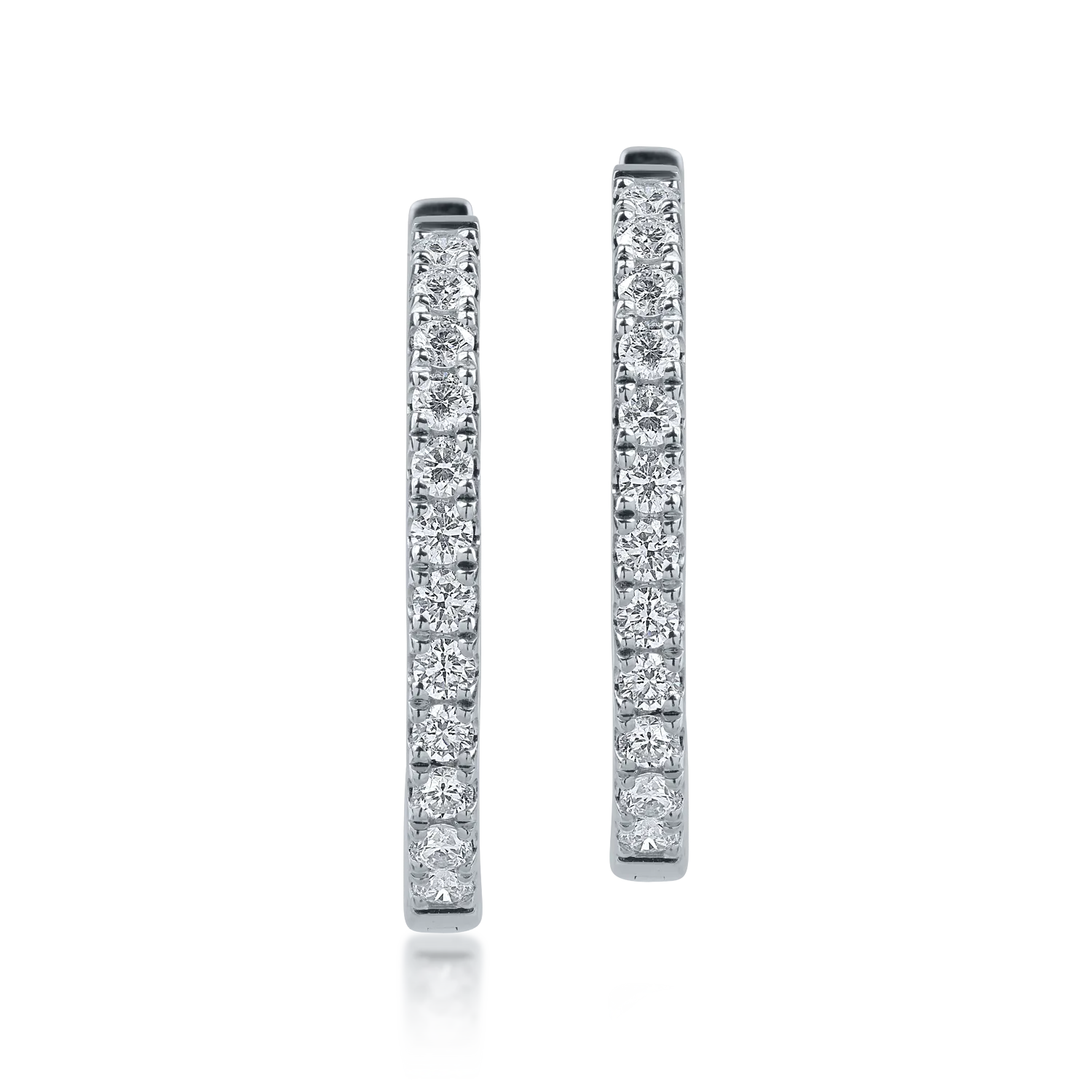 Kolczyki z białego złota z diamentami o masie 1.47ct