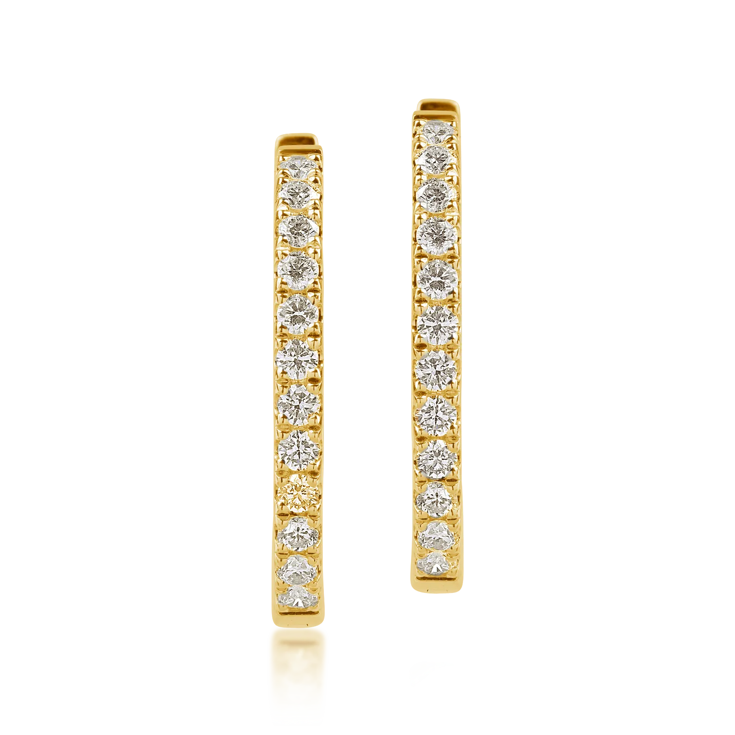 Cercei din aur galben cu diamante de 1.35ct
