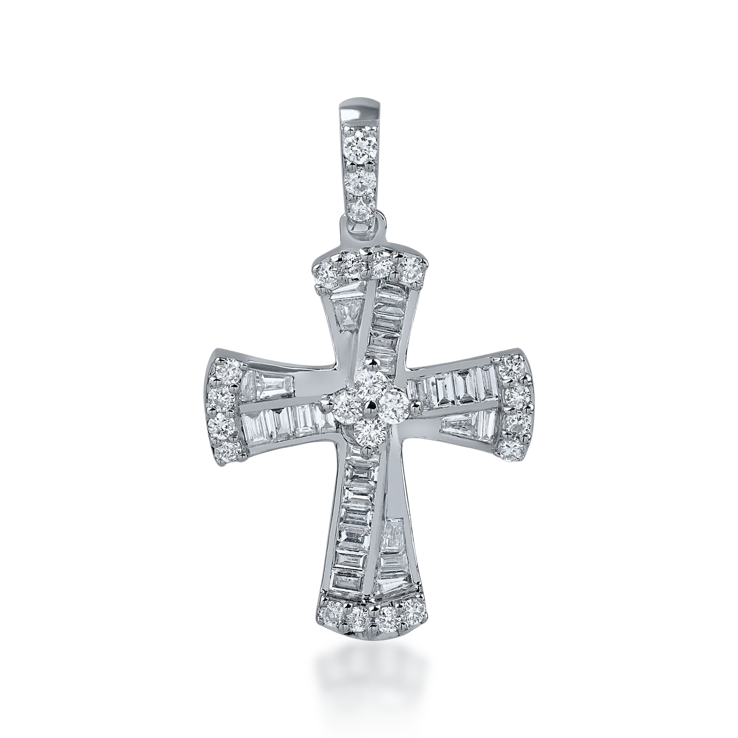 White gold cross pendant with 0.34ct diamonds