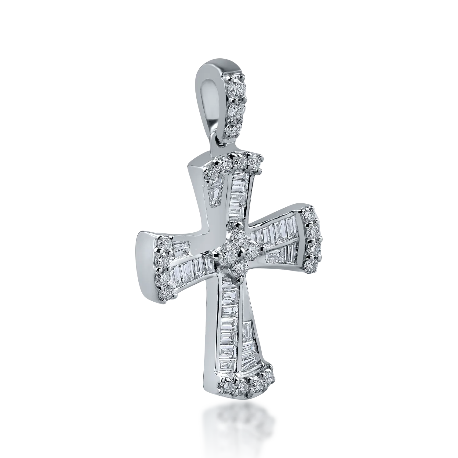 White gold cross pendant with 0.34ct diamonds