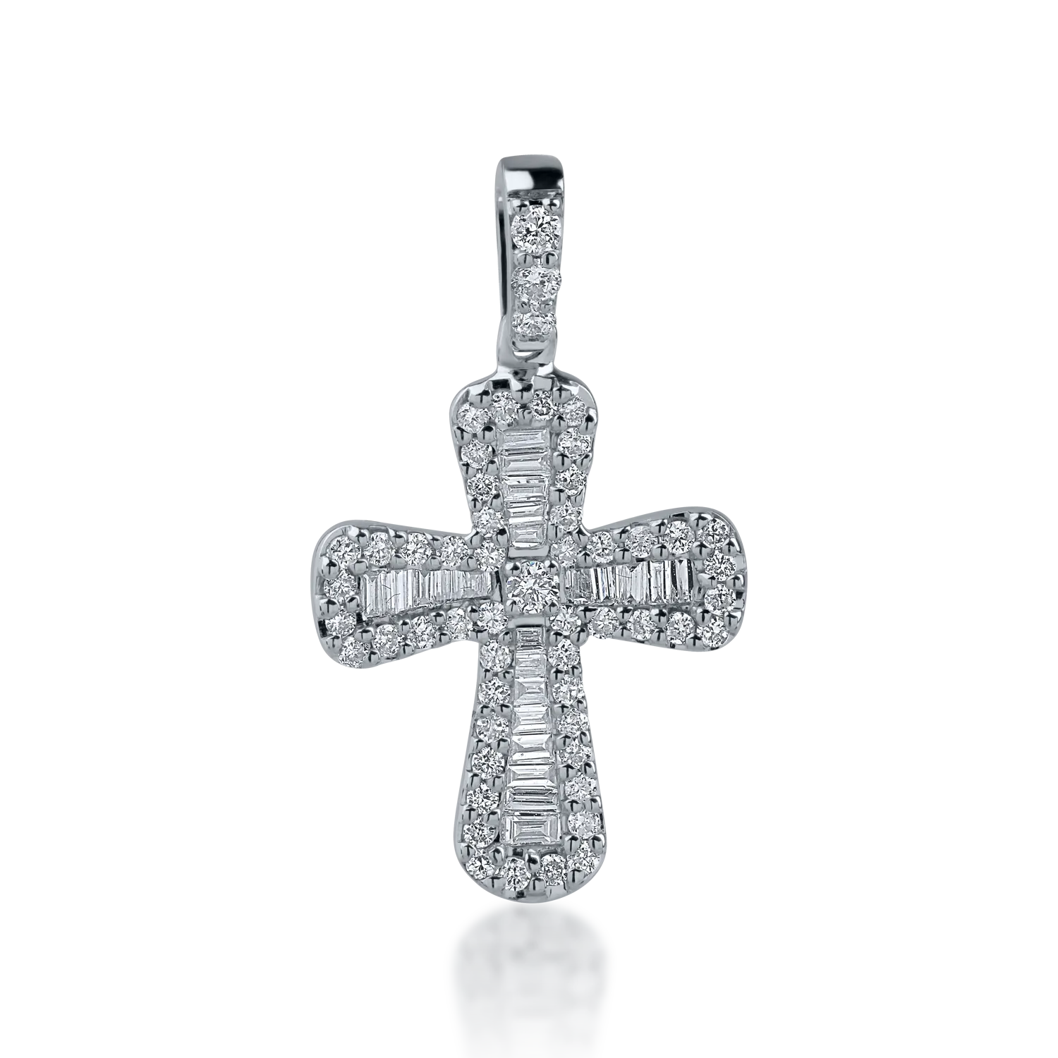 White gold cross pendant with 0.3ct diamonds