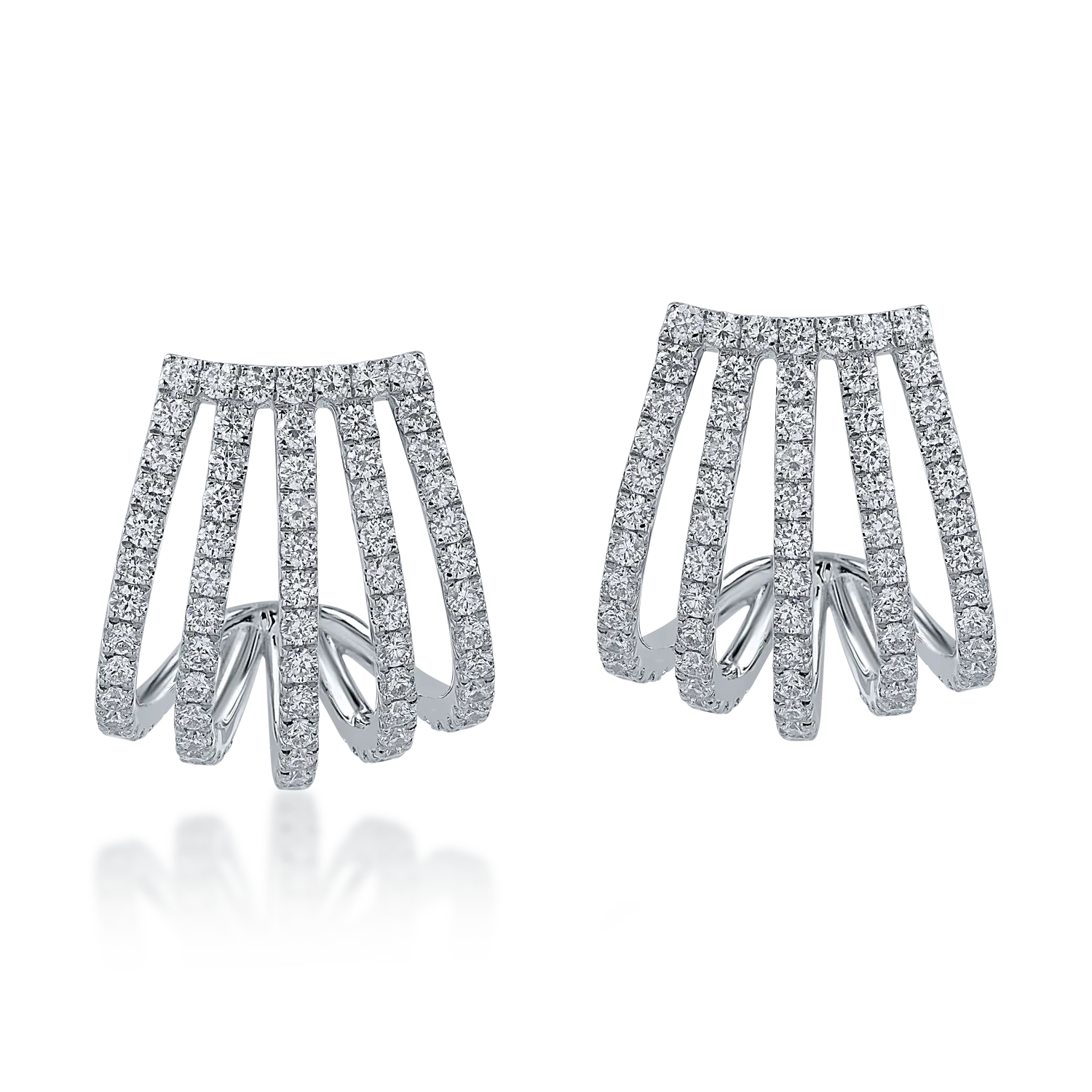 Cercei din aur alb cu diamante de 2.71ct-165030