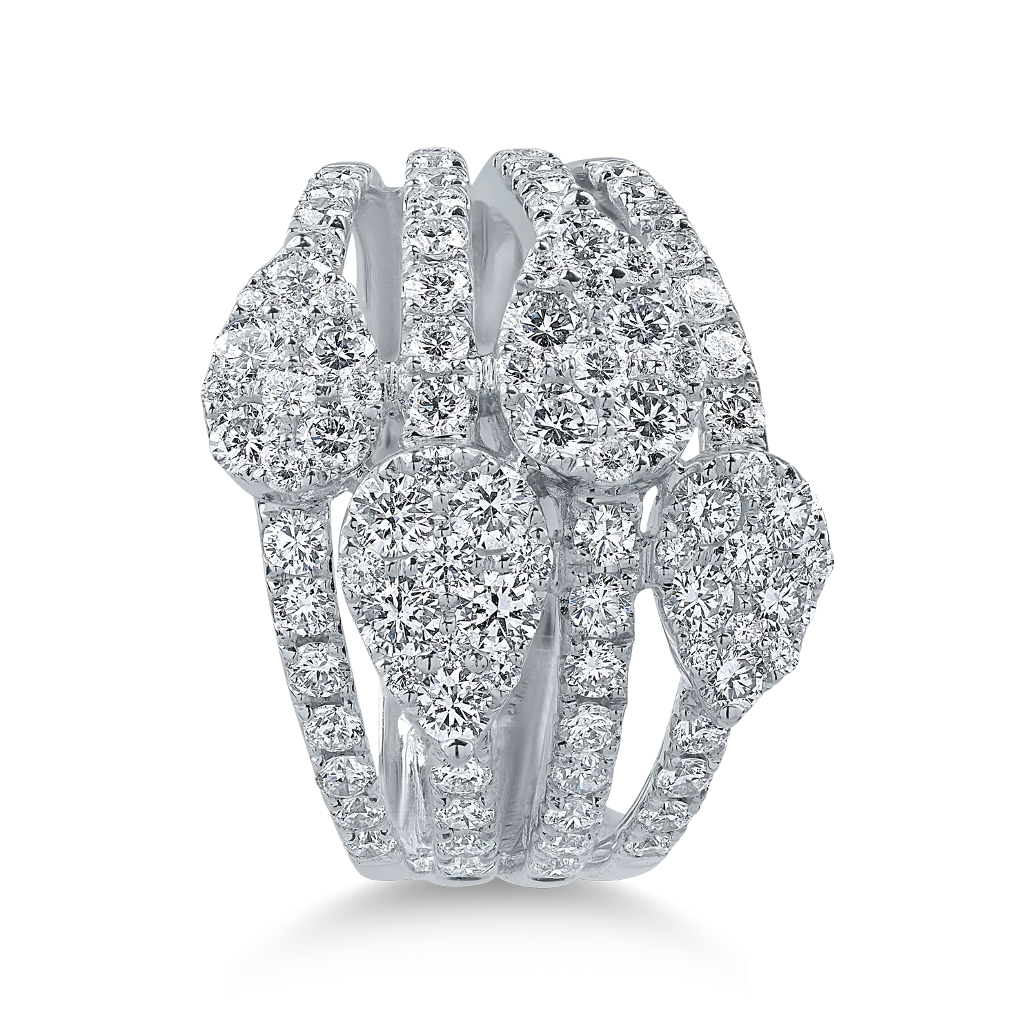 Fehérarany gyűrű 1.86ct gyémántokkal