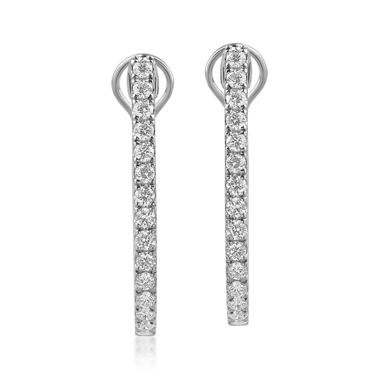 White gold earrings with 1.49ct diamonds