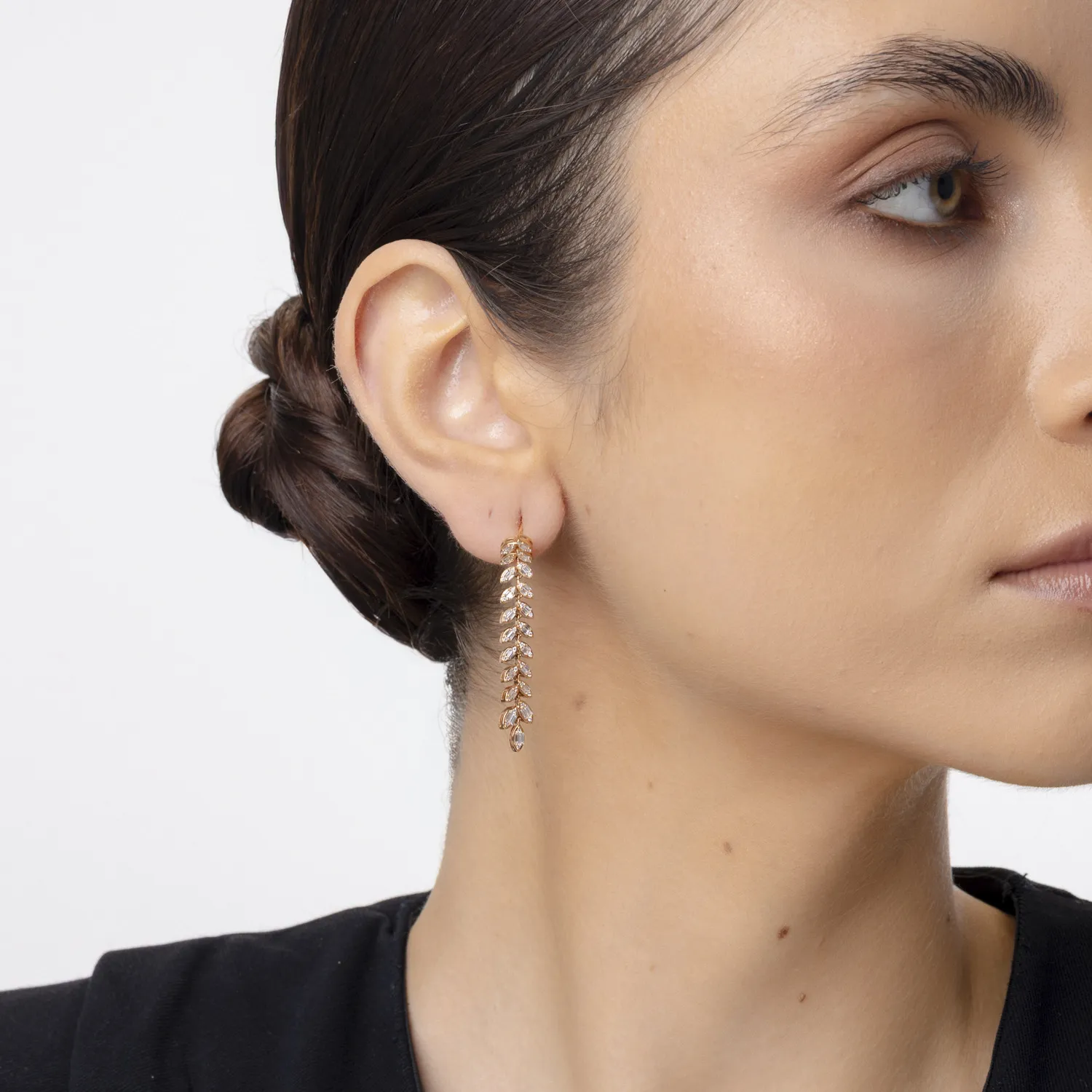 Rose gold earrings with 0.909ct diamonds