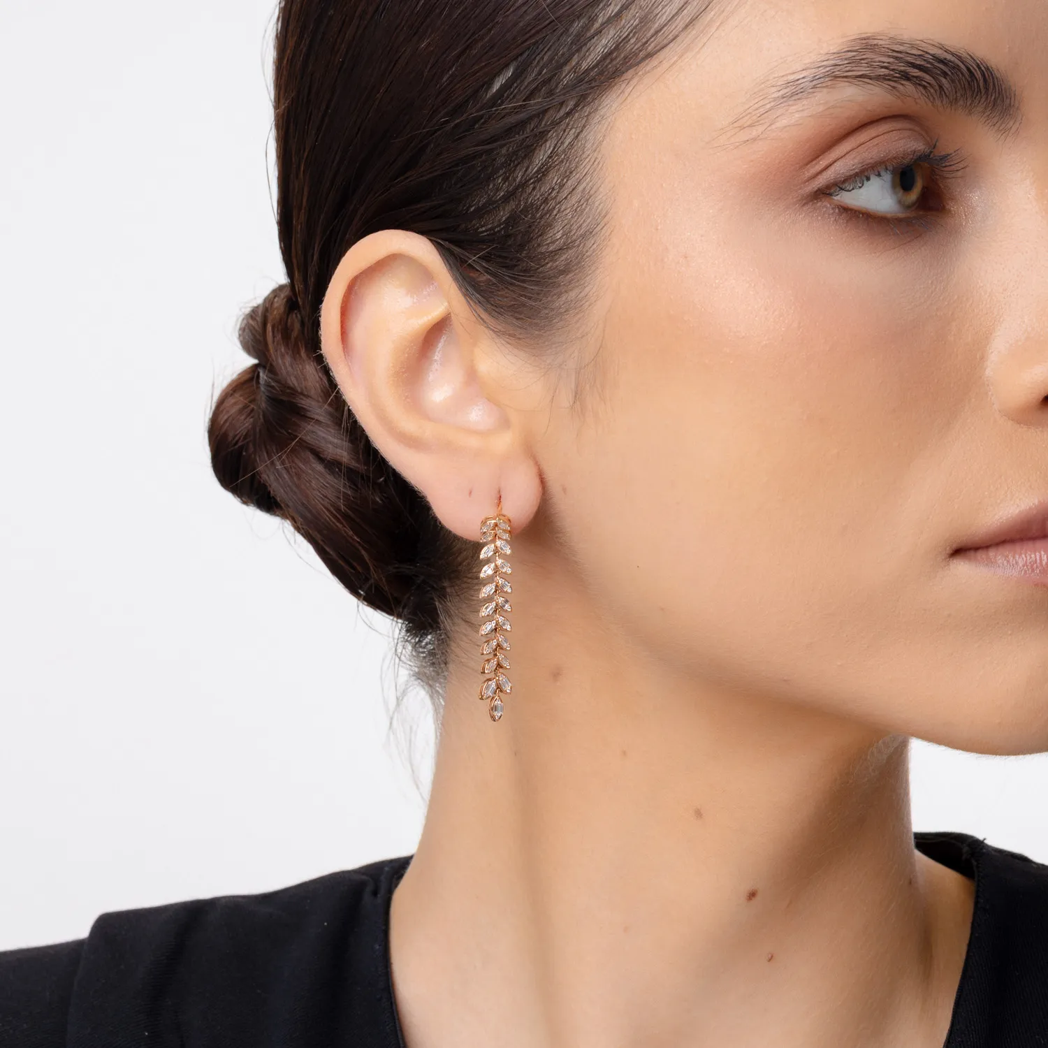 Rose gold earrings with 0.909ct diamonds