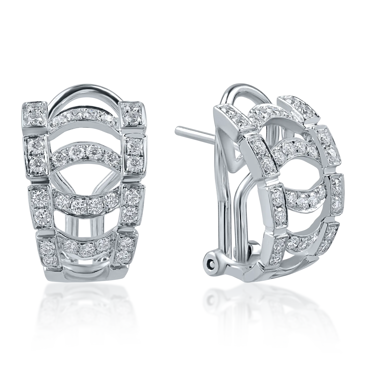 White gold earrings with 0.77ct diamonds