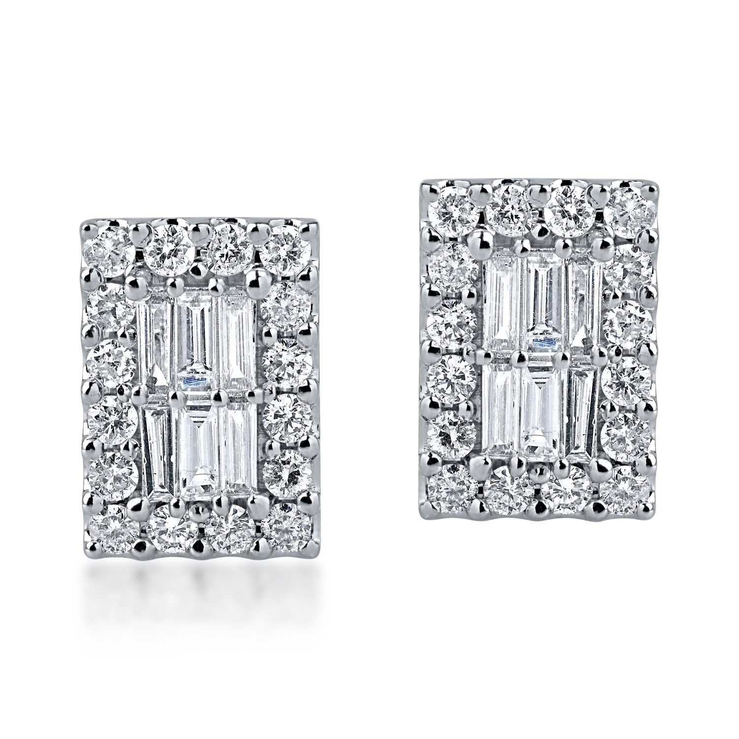 Cercei din aur alb cu diamante de 0.85ct-165135