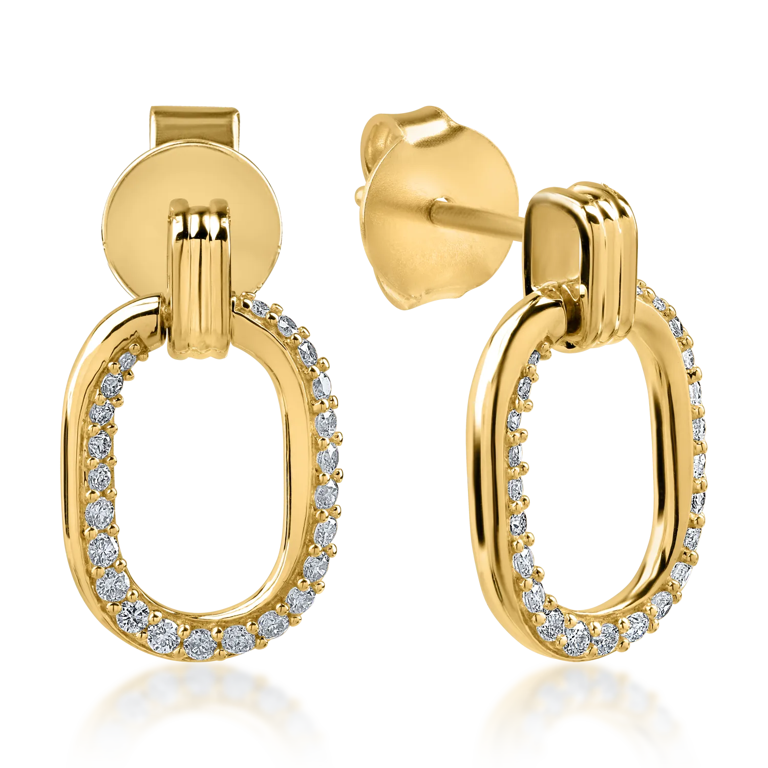 Yellow gold earrings with 0.31ct diamonds