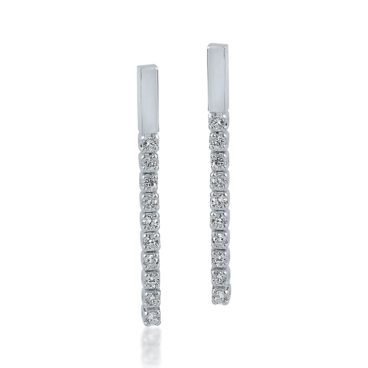 Cercei din aur alb cu diamante de 0.44ct - 1 | YEO