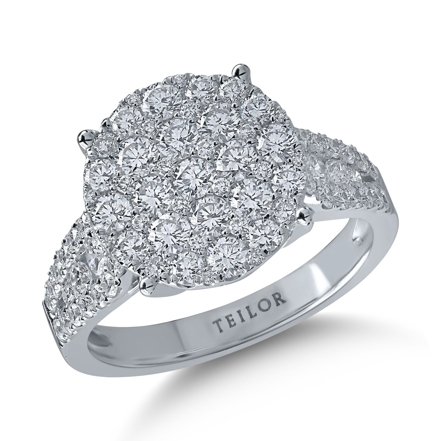 White gold ring with 1.52ct diamonds