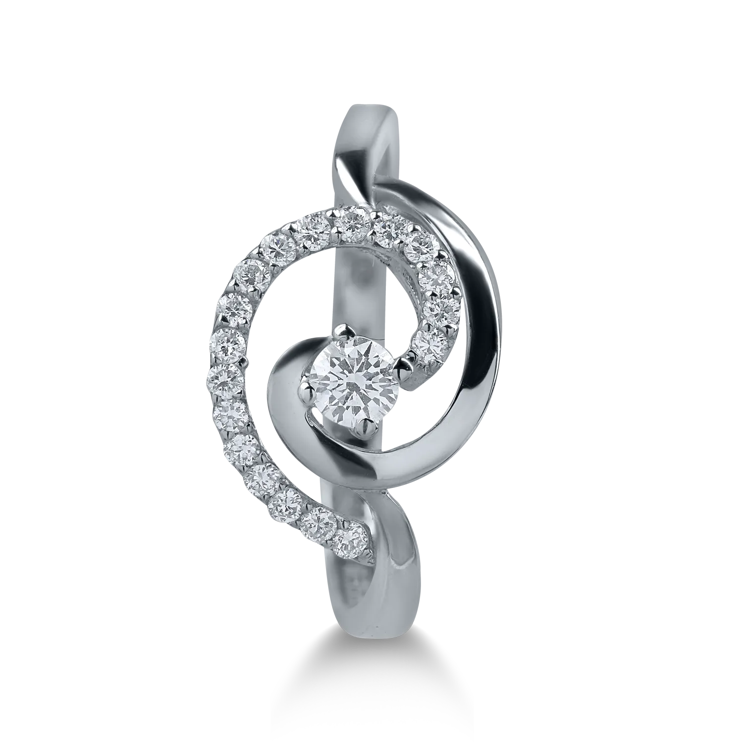 Inel din aur alb cu diamante de 0.25ct