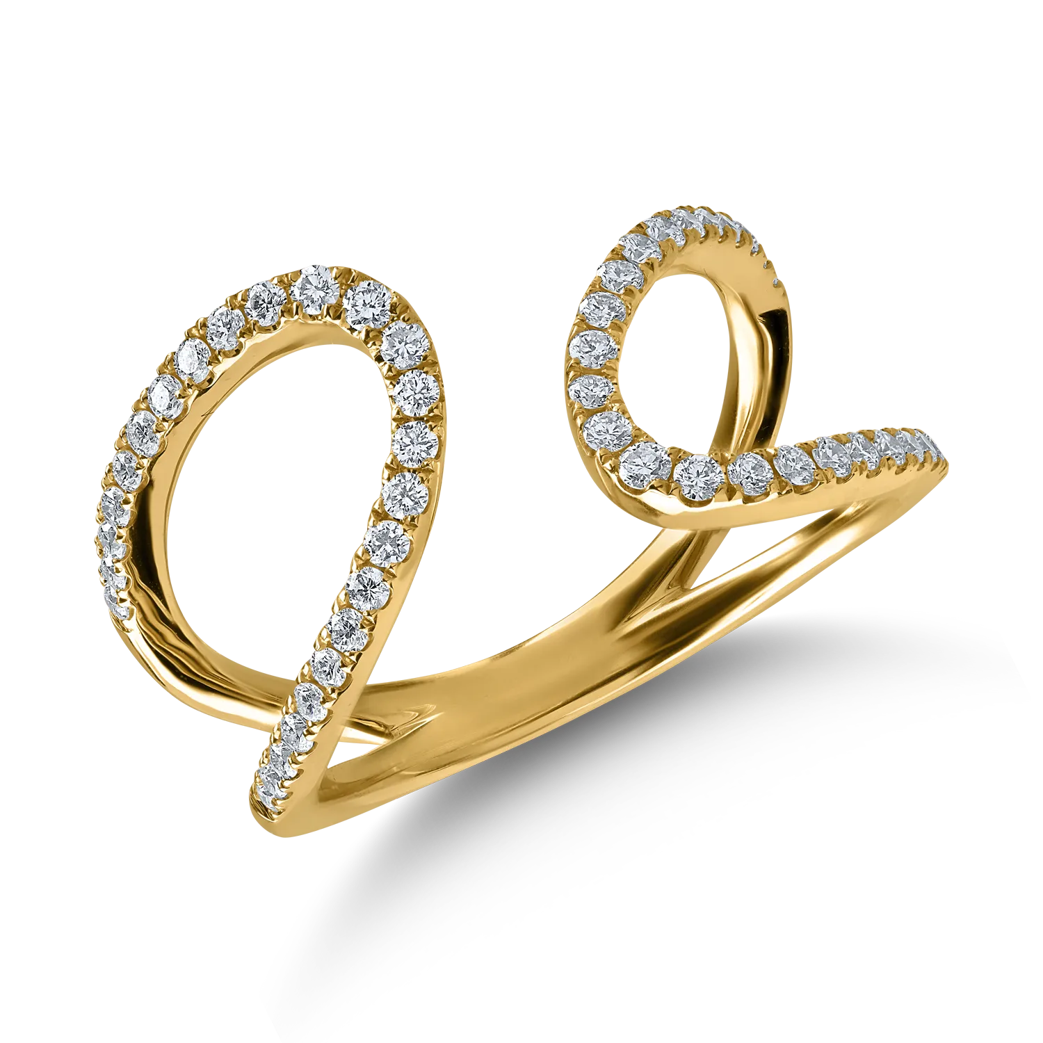 Inel din aur galben cu diamante de 0.4ct