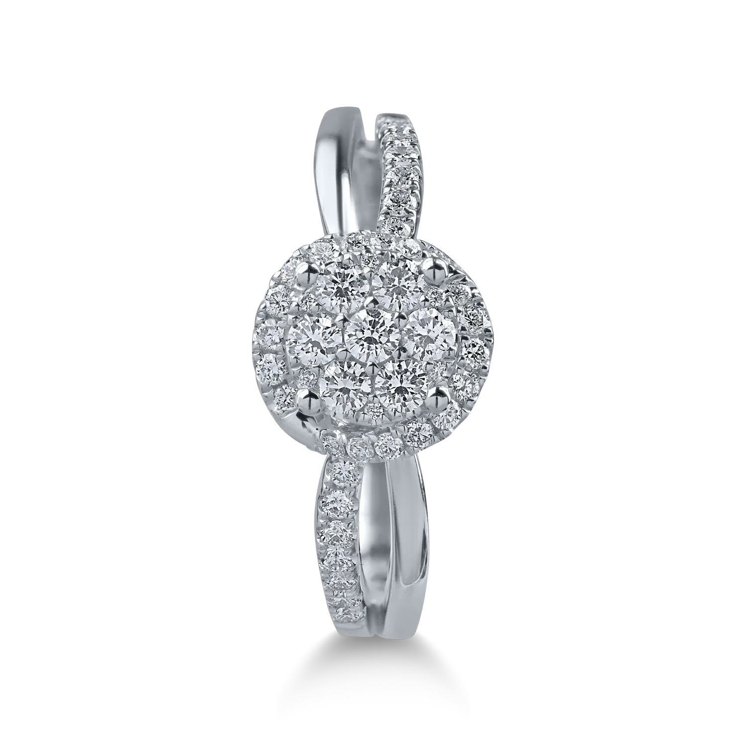 Inel din aur alb cu diamante de 0.4ct