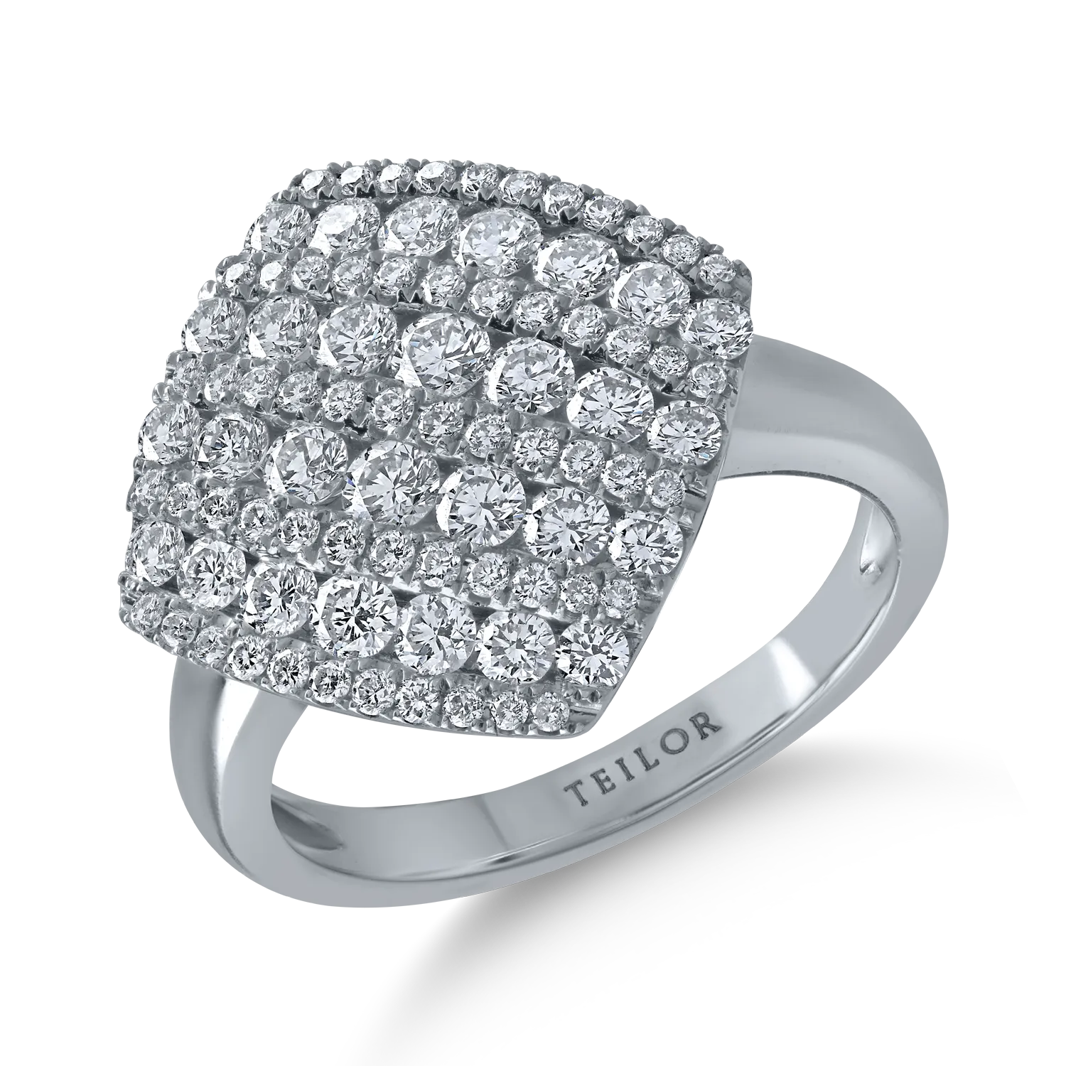 Inel din aur alb cu diamante de 1.26ct-165192