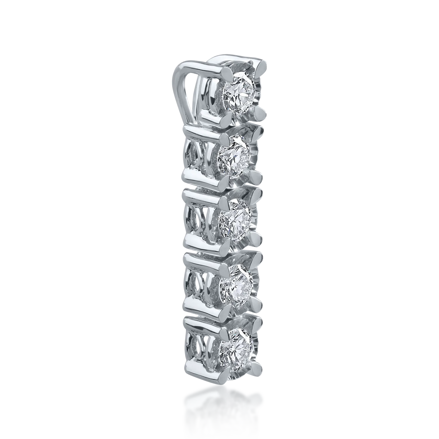 Pandantiv din aur alb cu diamante de 0.45ct